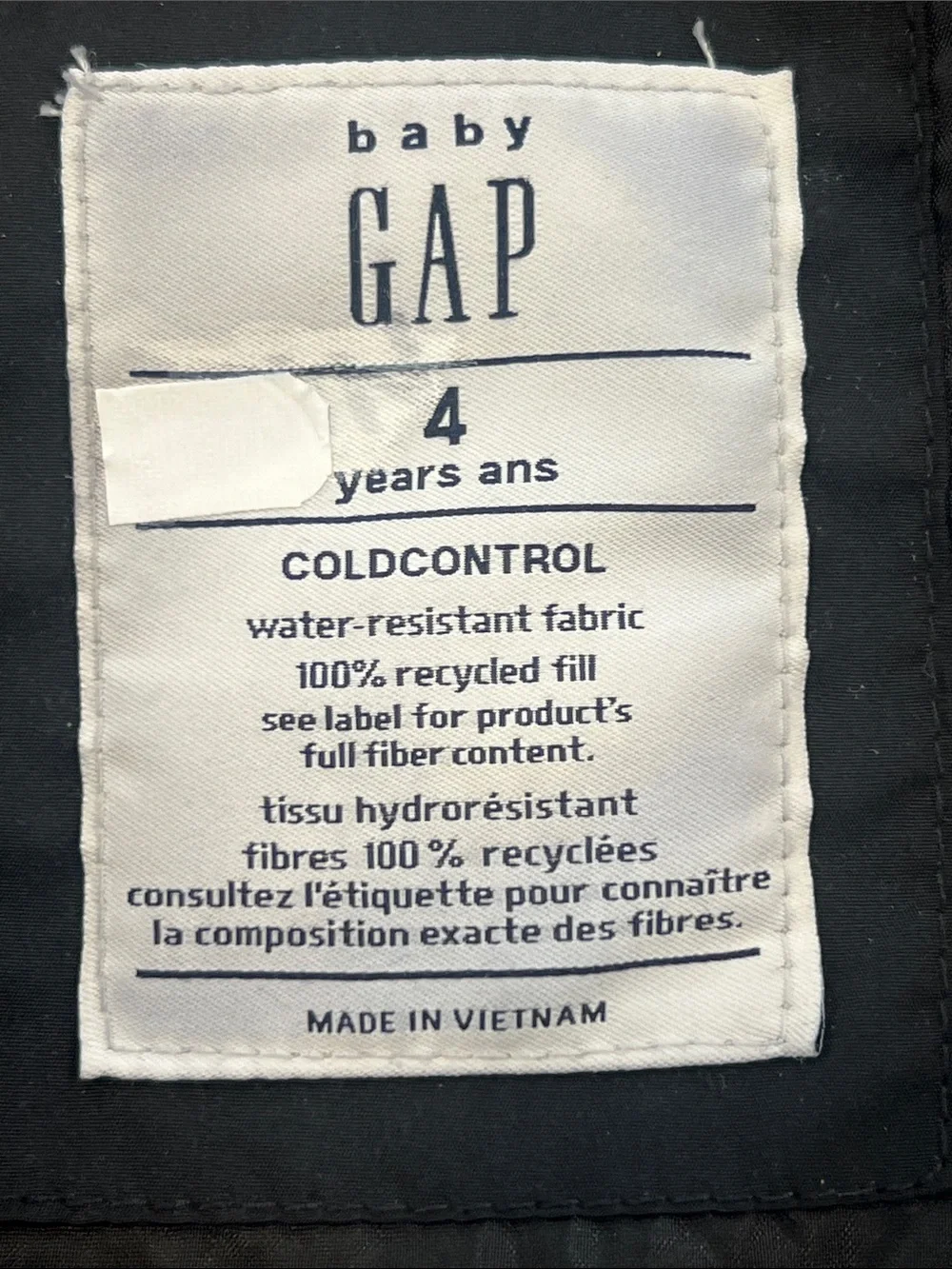 Babygap Coldcontrol Puffer Vest